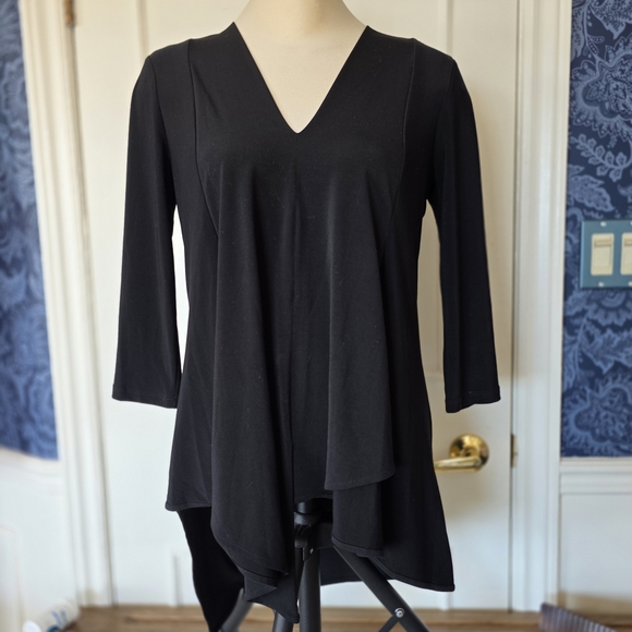 Joseph Ribkoff Tops - Joseph Ribkoff Black Top Size 6 Sm to Med - Monochrome, lagenlook